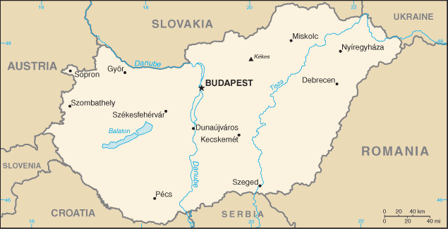匈牙利地图