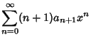 $\displaystyle \sum_{n=0}^\infty (n+1) a_{n+1} x^n$