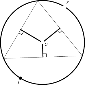\begin{figure}\begin{center}\BoxedEPSF{Circumcircle.epsf scaled 800}\end{center}\end{figure}