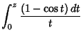 $\displaystyle \int_0^z {(1-\cos t)\,dt\over t}$