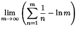 $\displaystyle \lim_{m\to \infty} \left({\sum_{n=1}^m {1\over n} - \ln m}\right)$