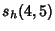 $\displaystyle s_h(4,5)$