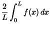 $\displaystyle {2\over L} \int^L_0 f(x)\,dx$