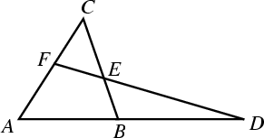 \begin{figure}\begin{center}\BoxedEPSF{Menelaus_Theorem.epsf scaled 1200}\end{center}\end{figure}