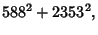 $\displaystyle 588^2+2353^2,$