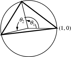\begin{figure}\begin{center}\BoxedEPSF{TriangleInscribing.epsf}\end{center}\end{figure}